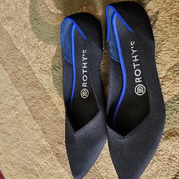 Rothy's Black and Blue Textured Flats - Picture 2 of 4